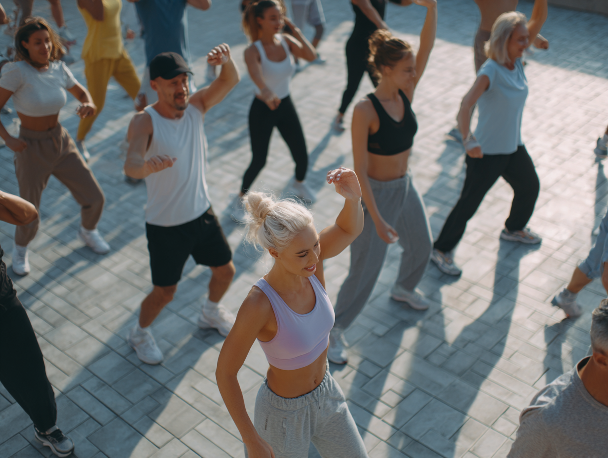 Активні люди різного віку займаються фітнесом